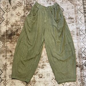Free People Sage Barrel Linen Pants